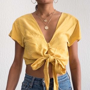 Zara Front Tie Crop Top